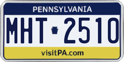 PA license plate MHT2510