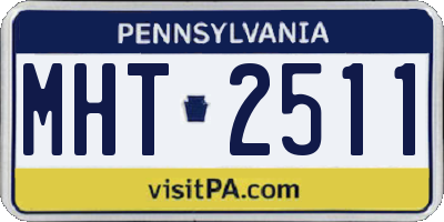 PA license plate MHT2511