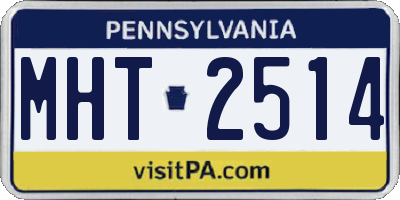 PA license plate MHT2514