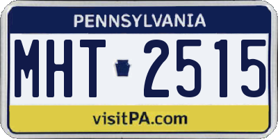 PA license plate MHT2515