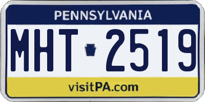 PA license plate MHT2519