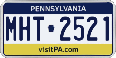 PA license plate MHT2521