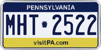 PA license plate MHT2522
