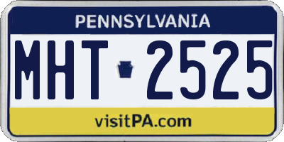 PA license plate MHT2525