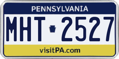PA license plate MHT2527