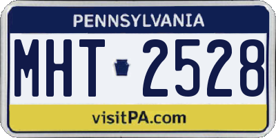 PA license plate MHT2528