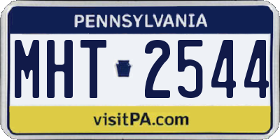 PA license plate MHT2544