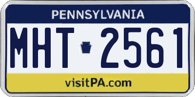 PA license plate MHT2561