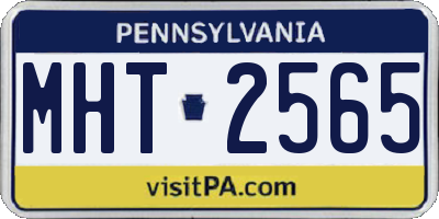PA license plate MHT2565