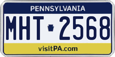 PA license plate MHT2568