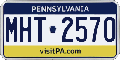 PA license plate MHT2570