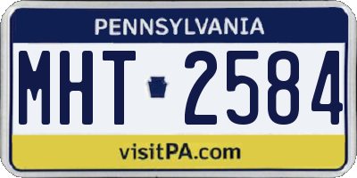 PA license plate MHT2584