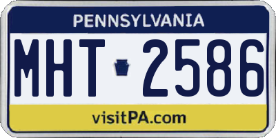PA license plate MHT2586