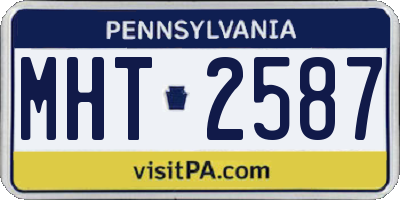 PA license plate MHT2587