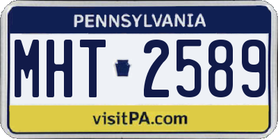 PA license plate MHT2589