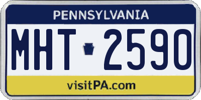 PA license plate MHT2590