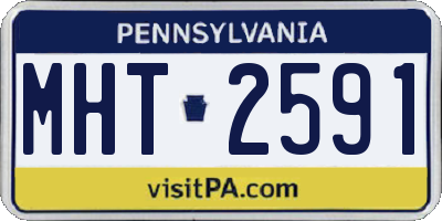 PA license plate MHT2591