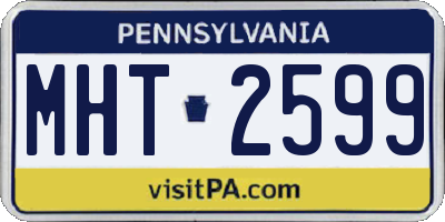 PA license plate MHT2599