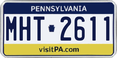 PA license plate MHT2611