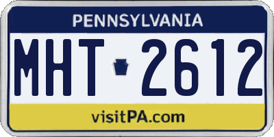 PA license plate MHT2612