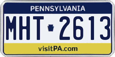 PA license plate MHT2613