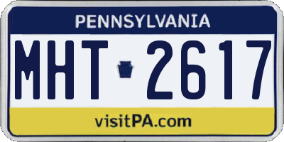 PA license plate MHT2617