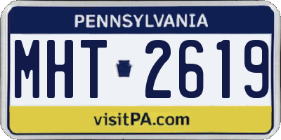 PA license plate MHT2619