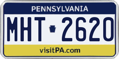 PA license plate MHT2620