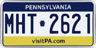PA license plate MHT2621