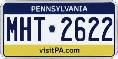 PA license plate MHT2622
