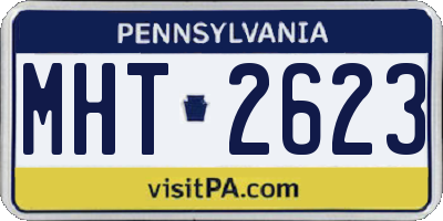 PA license plate MHT2623