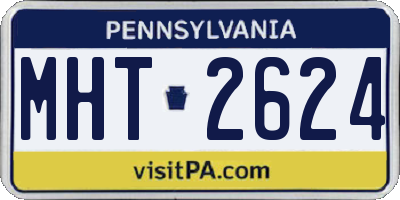 PA license plate MHT2624