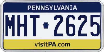 PA license plate MHT2625
