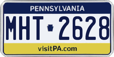 PA license plate MHT2628