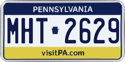 PA license plate MHT2629