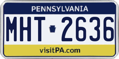 PA license plate MHT2636
