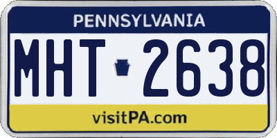 PA license plate MHT2638