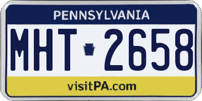 PA license plate MHT2658