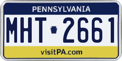 PA license plate MHT2661