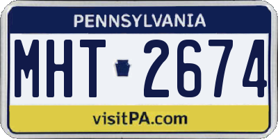 PA license plate MHT2674