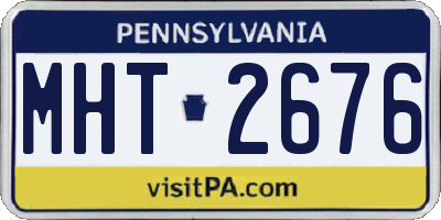 PA license plate MHT2676