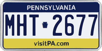 PA license plate MHT2677
