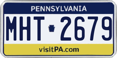 PA license plate MHT2679