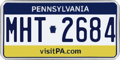 PA license plate MHT2684