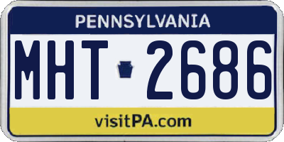 PA license plate MHT2686