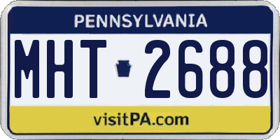 PA license plate MHT2688