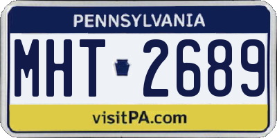 PA license plate MHT2689