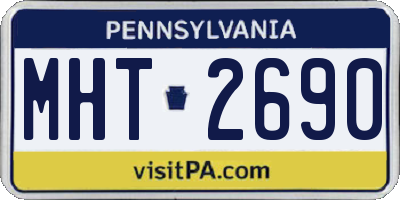 PA license plate MHT2690