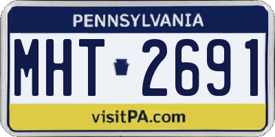 PA license plate MHT2691