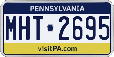PA license plate MHT2695